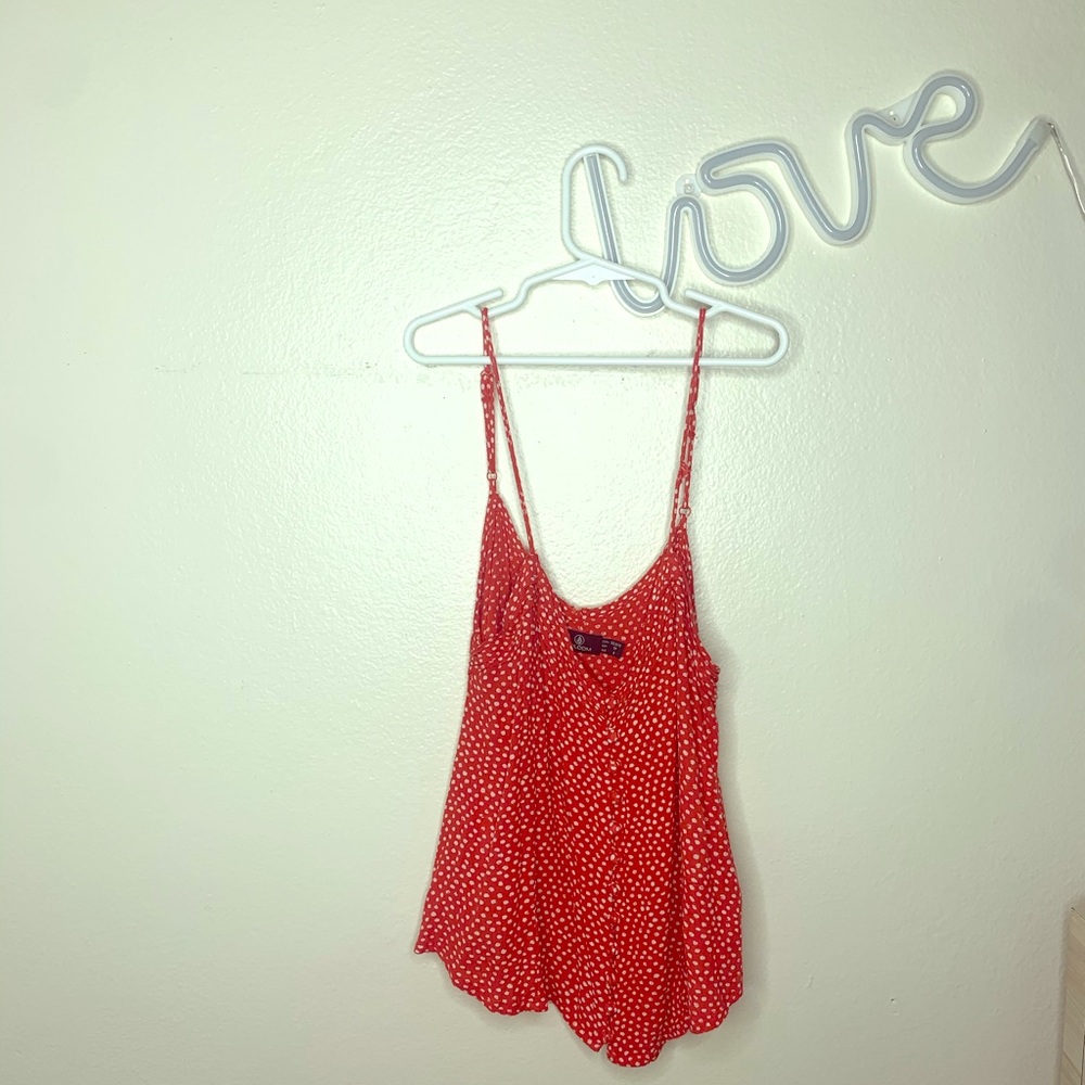 Red cami top